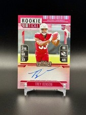 2024 Panini Contenders Trey Benson RC Ticket Variations RPS Auto Red Zone FOTL