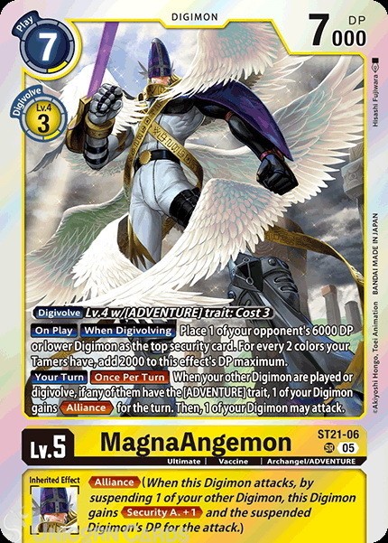 ST21-06 MagnaAngemon : Super Rare Digimon Card : ST21: Starter Deck Hero of Hope