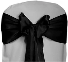 Satin Chair Sashes - Elegant Premium Quality, 6 x 108 Inch - Perfect for Wedding