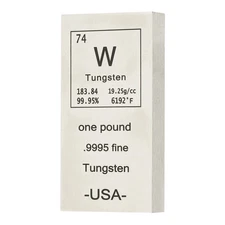 Metal Bar, 1 Pound Tungsten Bar Metal Paperweight