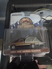 1/64 Diecast Greenlight GMC Sierra pickup truck camping great outdoors tent