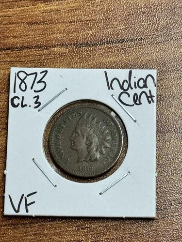 1873 Indian Head Cent Penny Closed 3 VF Very Fine Better Date 1c Coin (Raw18110)