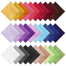 30 Pcs Men's Pocket Square Handkerchief Suit Pocket Square for Party Wedding