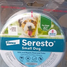 2 Elanco Seresto Small Dog Flea Tick Collar, Up to 18 lbs, 8 Month Protection