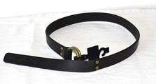 Polo Ralph Lauren Belt Black Full Grain Leather Double Buckle Mens S Small NWT
