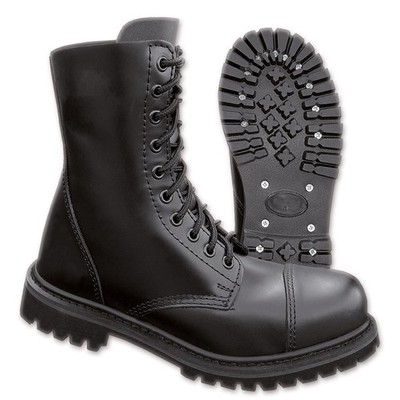 10-Loch UK Ranger Boots Springerstiefel 39-47 Leder Gothic Stiefel Stahlkappe