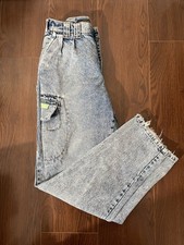 Vintage Jordache Acid Wash Jeans 29X32 Pleated Distressed 80s