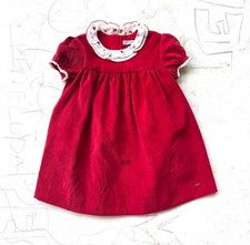 Mayoral Baby Girl Burgundy Corduroy Dress.
