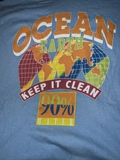 Junk Food Tees Size Large Keep It Clean Ocean Earth Tee