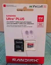   New SanDisk Ultra PLUS microSDXC UHS-I Card with Adapter SDSQUBQ-512G-GN6MA  