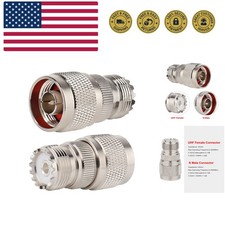 N Male to UHF Female Adapter N Connector to PL-259 SO-239 Coax RF Coaxial Cab...