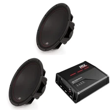 MTX JH5001 Jackhammer 500W 1-Ohm Amp & (2) MTX 3512-04 12" 250W Subs