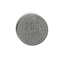 2009 Colombia - 200 Pesos - 167 - Nickel Brass - 7g