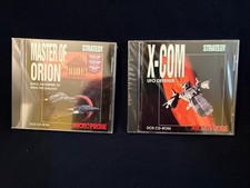 Master of Orion AND X-Com UFO Defense DOS CD-ROMs Micro Prose Strategy 1997 NEW