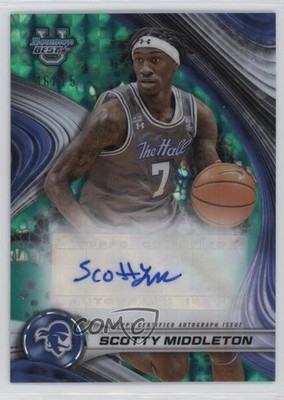2024-25 Bowman U Best of Teal Geometric Refractor 6/15 Scotty Middleton Auto 3hd