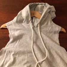 American Eagle Women's Sleeveless Sweatshirt Dress Size XL Gray Drawstring Neck