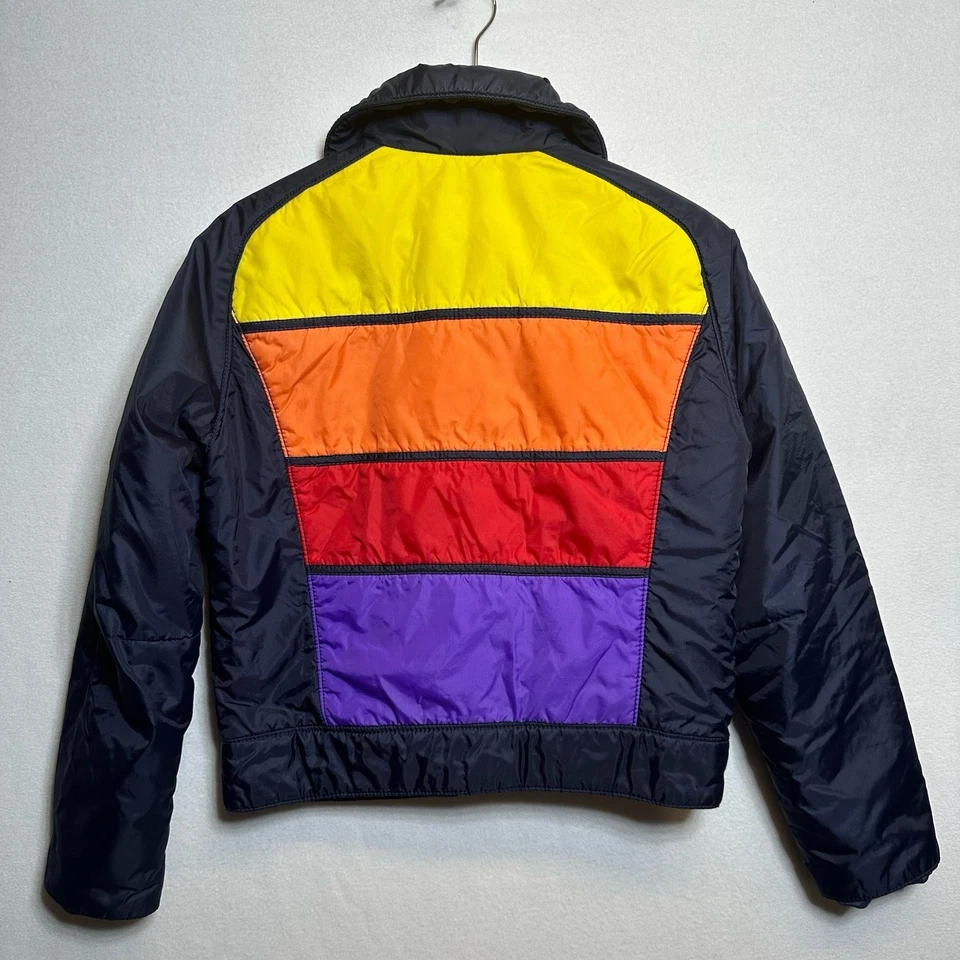 Chaqueta de Esquí de Invierno Ciervo Blanco Retro Talla L De Colección Años 70 80 Abrigo Puffer Colorido Foto 2 de 4