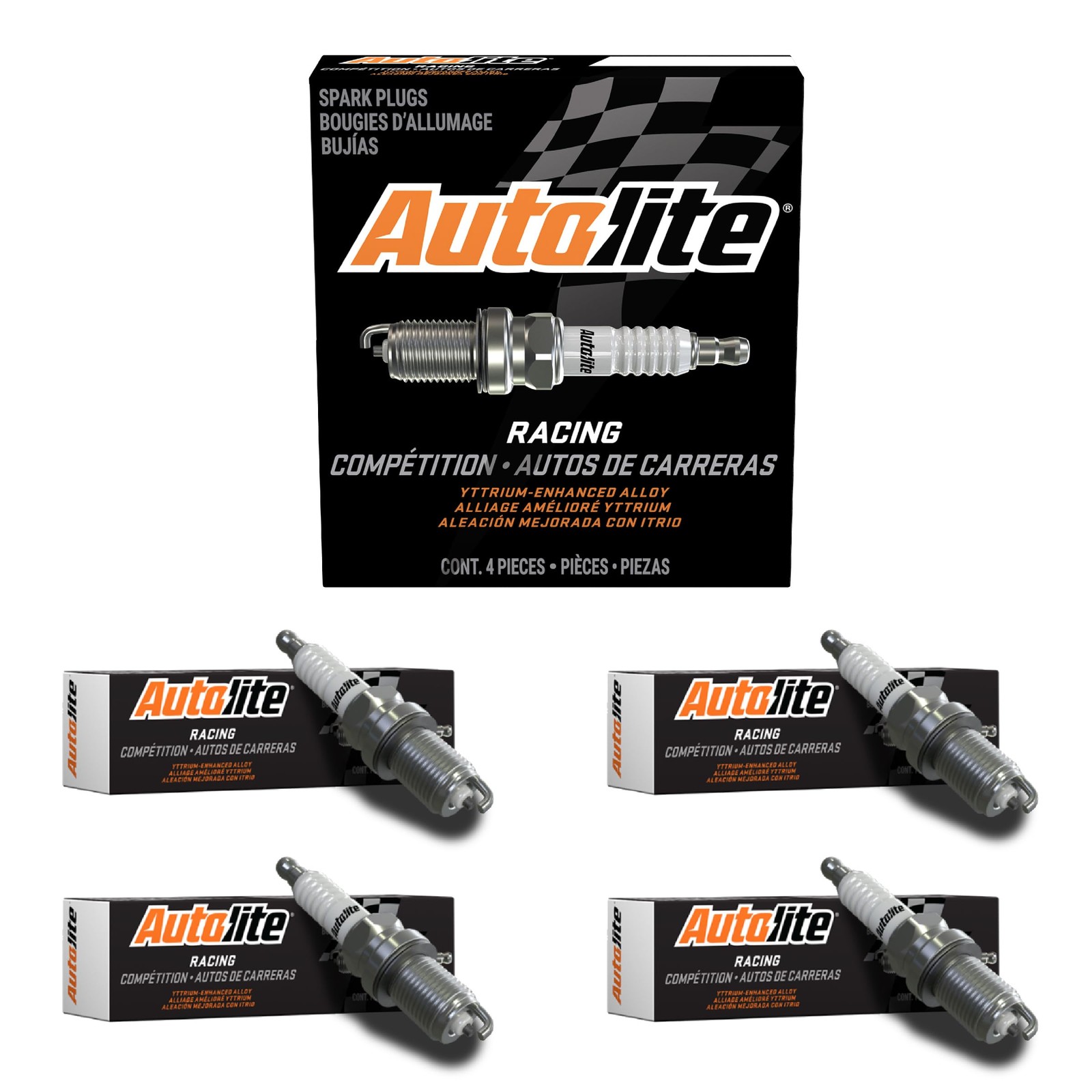 4-Pack High AR3910X Ar Performance Racing Non-Resistor Spark Plug