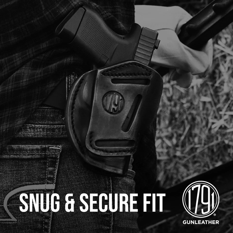 Funda de 3 vías para pistola de cuero ambidiestro OWB CCW - Co... Foto 4 de 4