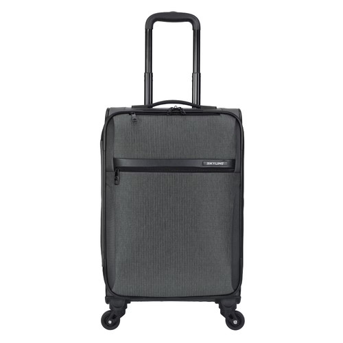 Skyline Softside Carry On Spinner Suitcase - Gray Heather at eBay