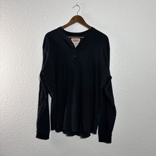 Levis Mens Medium Navy Waffle Knit Long Sleev...