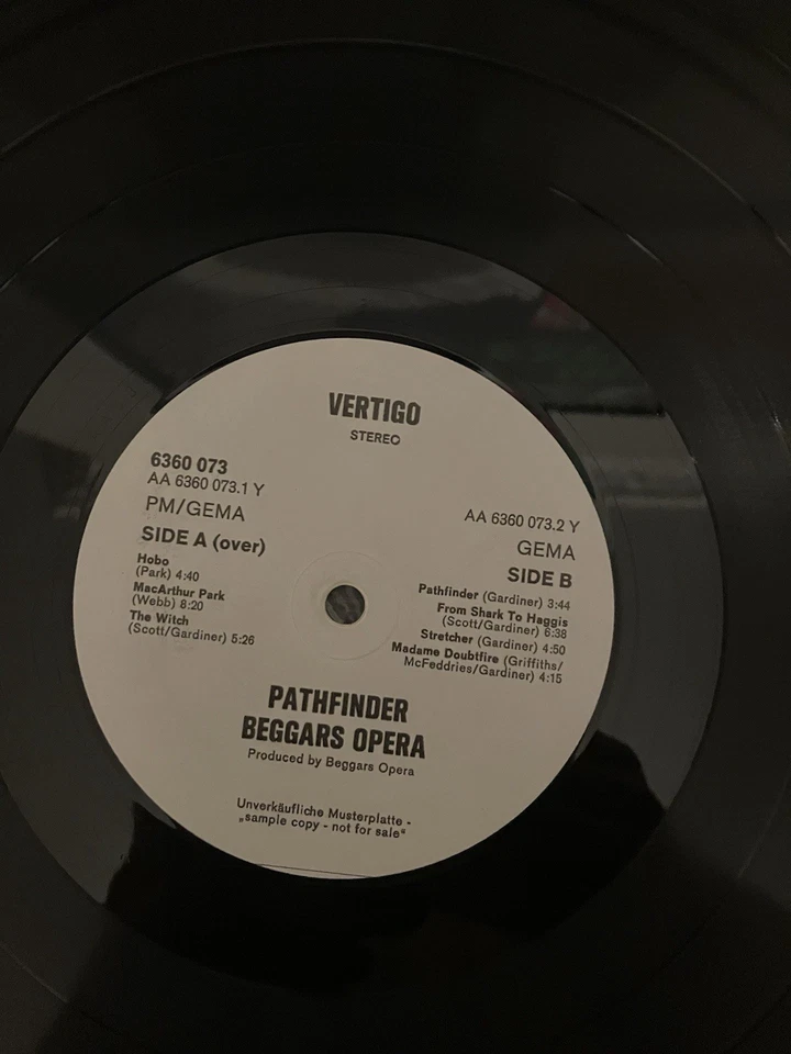 Beggars Opera Pathfinder Super Rare White Label Promo - Bild 2 von 4