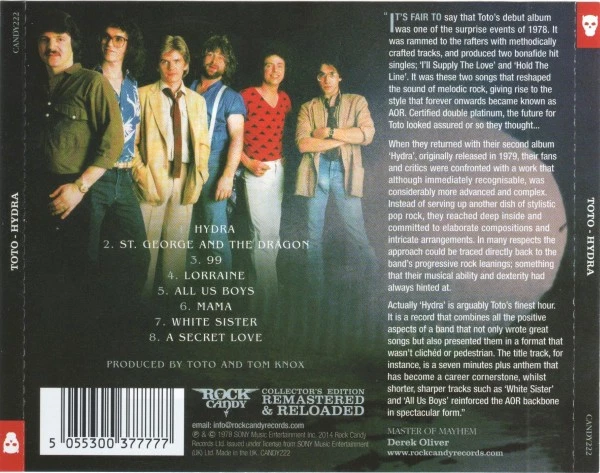 Toto - Hydra (CD, Album, RE, RM) (Mint (M)) - 3726429067 Foto 2 de 4