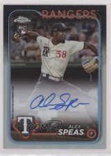 2024 Topps Chrome Rookie Auto Refractor /499 Alex Speas #RA-ASP Auto 11o2