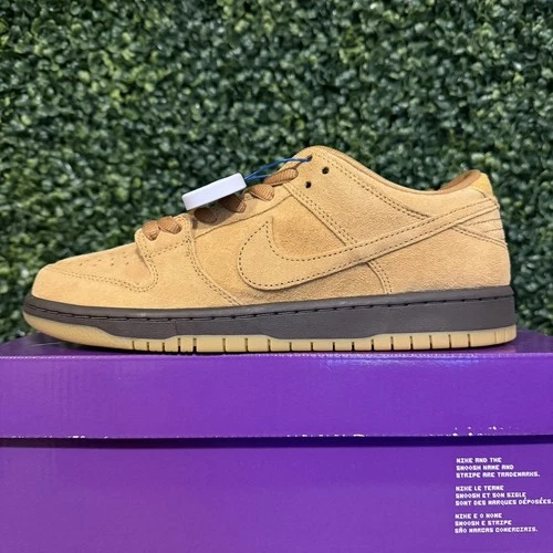 Mens Size 9 Nike Dunk Pro SB Low Wheat Mocha Flax Baroque Suede BQ6817-204