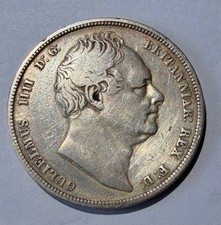 1834 William IV Silver Half Crown Coin