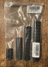 Picatinny Rail Mount for Rifle Set Of 4 With Hardware Black Aluminum