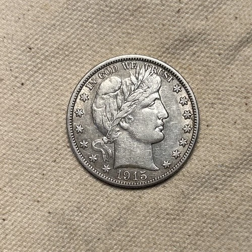 1915-S BARBER HALF DOLLAR - HIGH GRADE AU! ZM