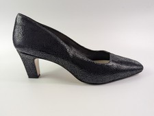 Van Dal Black Leather Mid Heel Shoes Uk 7 Pristine