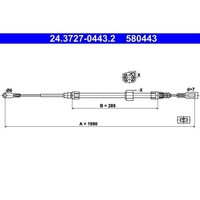 ATE 24.3727-0443.2 Seilzug, Feststellbremse