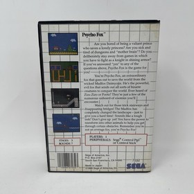 Psycho Fox Sega Master System Authentic SMS CIB w/Manual Misprint Label - Tested