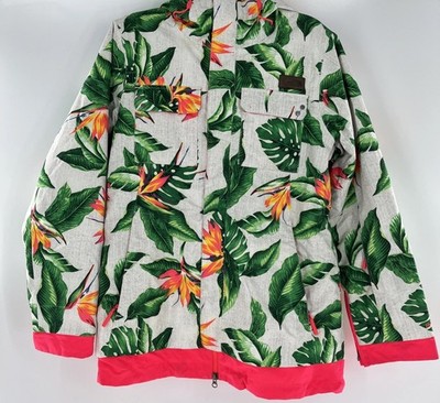 Rare The North Face Jacket Snowboard Ski Freeride Womens White Mahalo Hawaiian