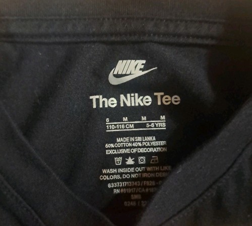Nike Black Therma Fit Sweat Suite Size 7 & Long Sleeve Nike T Shirt Size 6 Kids - Picture 13 of 13