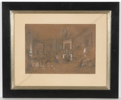 Luigi (Ludvig Osipovich) Premazzi ''Interior of Princess Saltykova's 'dacha'' (m)