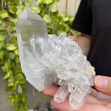 800g Natural White Clear Quartz Crystal Cluster Raw Healing Specimen