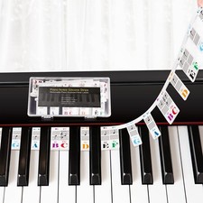 Removable Piano Keyboard Note Labels Piano Keyboard Stickers for Beginner Sil...