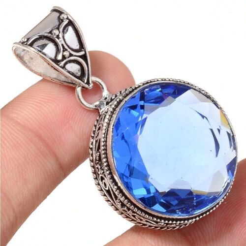 Tanzanite Gemstone 925 Sterling Silver Jewelry Handmade Pendant Jewelry Gift - Picture 1 of 4