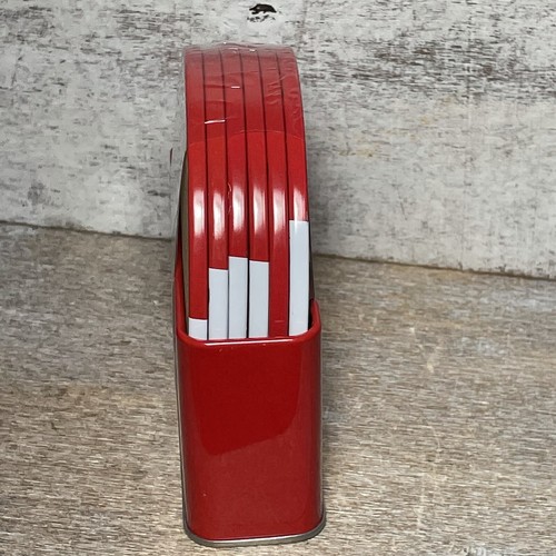 Set of 6 Pieces Coca-Cola Tin Coaster Set With Holder 4" Stackable Brand New - Picture 8 of 18