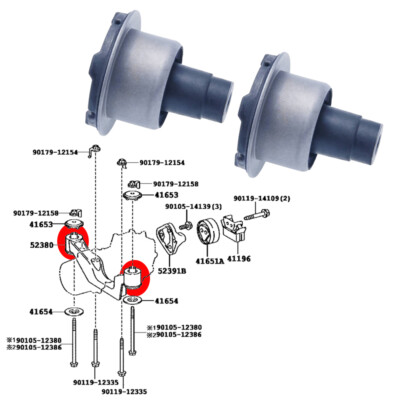 Busches Für Die Differenzialstütze, Für Lexus 350 450H RX270 RX350 (GGL15)