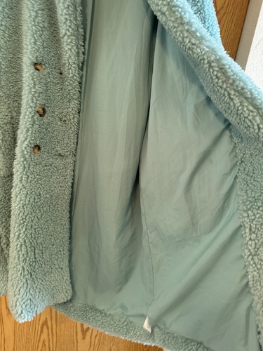 Worthington Overcoat Long Coat Fuzzy Fleece Jacket Catalina Jade Women’s Size XL - Picture 11 of 12