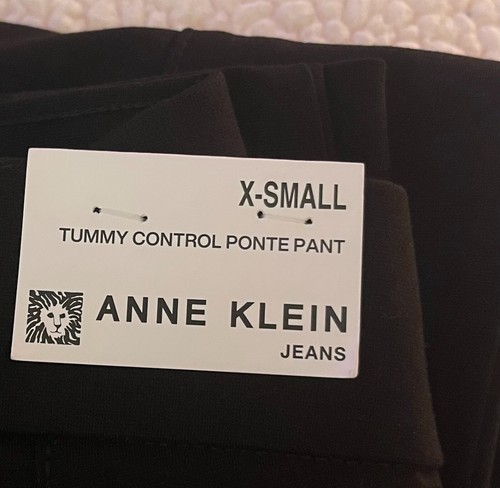 New Woman’s Anne Klein Tummy Control Black Ponte Pants (X-Small) SP - Picture 4 of 4