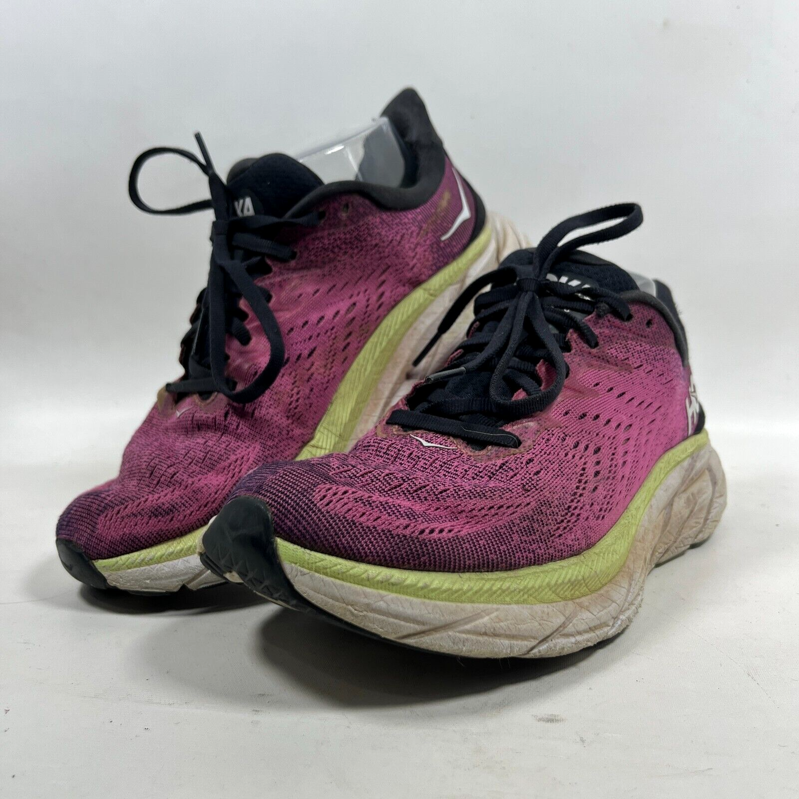 HOKA ONE ONE Womens Clifton 8 Running Sneakers in Ibis Rose Pink Size 8B