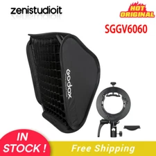 US Godox 60X60cm Quick Set Up Grid Softbox+S2 Bracket Fr V1 AD100Pro AD200 Flash