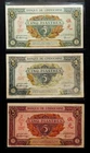 LOT 3 PCS FRENCH INDOCHINA 5 PIASTRES P.61,62,64 (1942-1945)