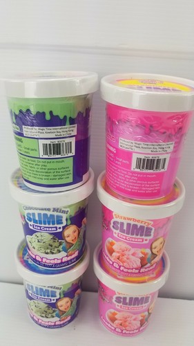 Slime Factory Ice Cream Slime Chocolate Mint & Strawberry 3 of each. - Picture 2 of 2