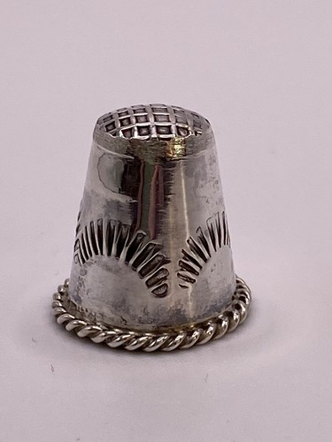 Vintage Sterling Silver Native American Navajo Thimble 3.33g - 第 1/7 張圖片